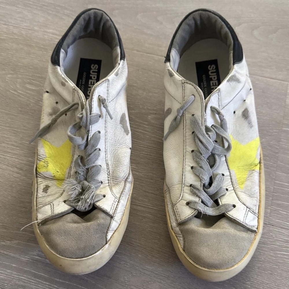 Golden Goose Superstar Men’s Sneakers 43 EU / 10 US Yellow Star Italy